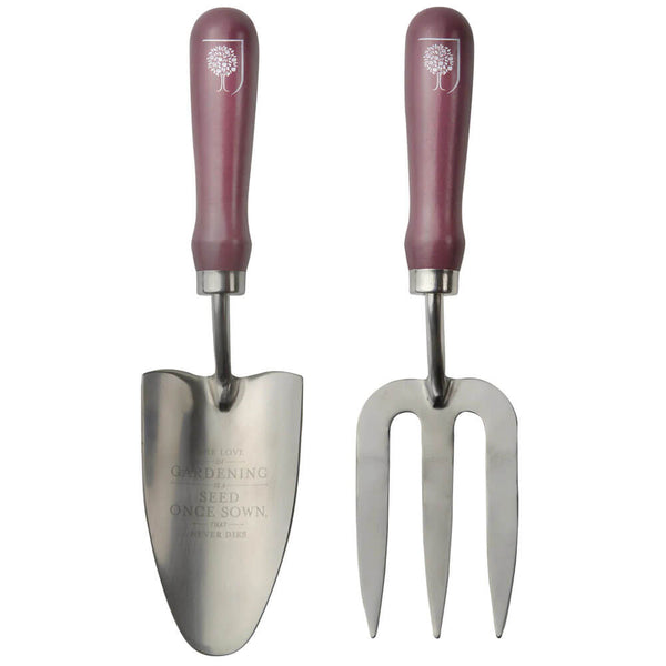 Burgon & Ball RHS Endorsed 'Passiflora' Trowel and Fork Set