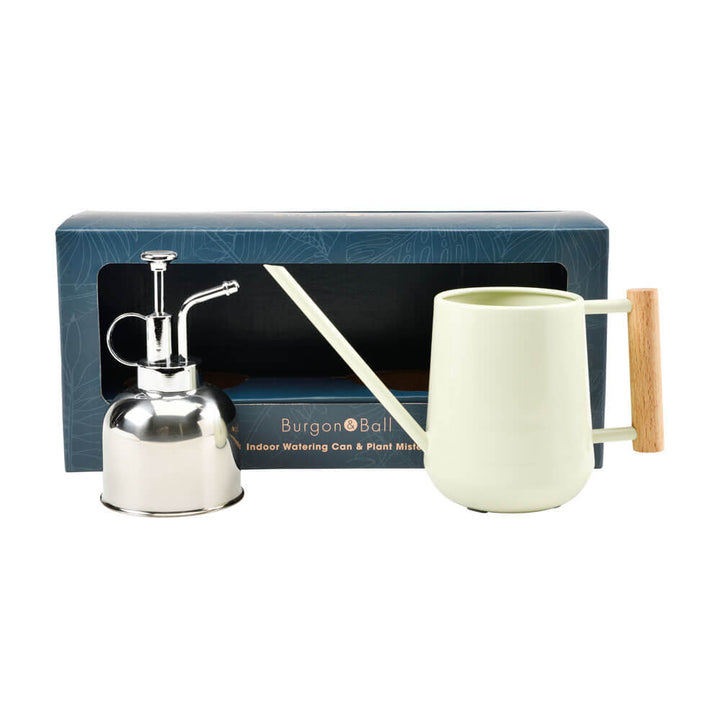 indoor plant mister and watering can Burgon & Ball Indoor Watering Can & Plant Mister Set