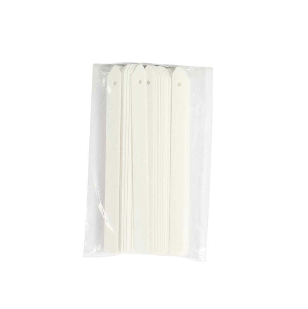 Tildenet 6" White Plastic Plant Labels (Pack of 50)